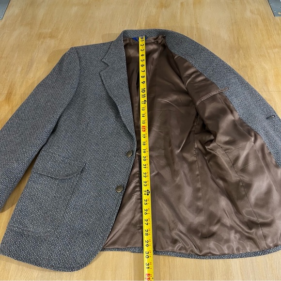 Vintage Pendleton Tweed Blazer Mens 40R Wool Basket Weave Sport Coat Jacket - Picture 5 of 12